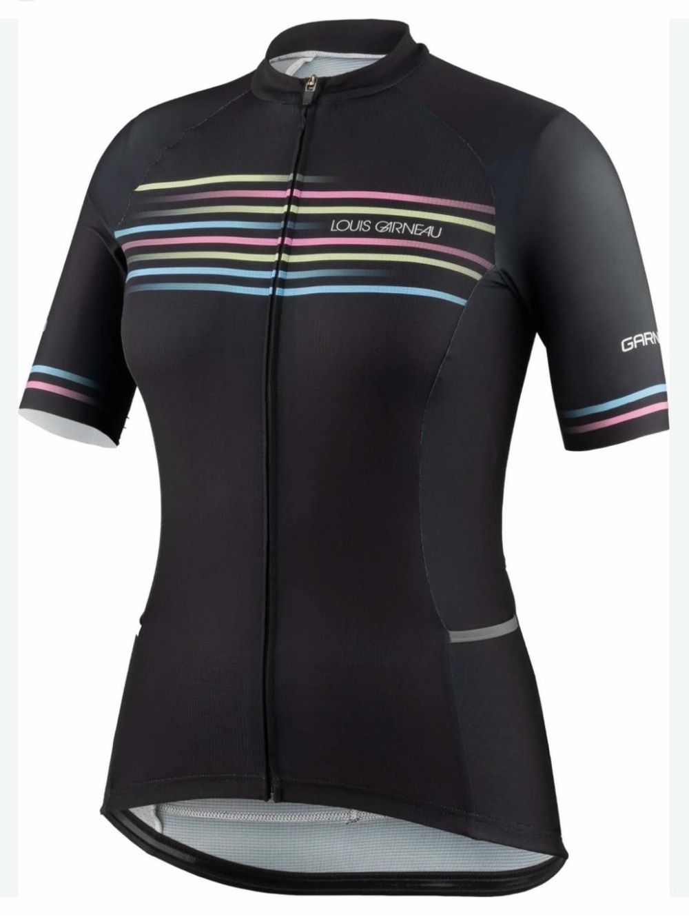 LOUIS GARNEAU Women's Signature Premium Cycling Mtb Jersey Black Pastel NWT Sz M